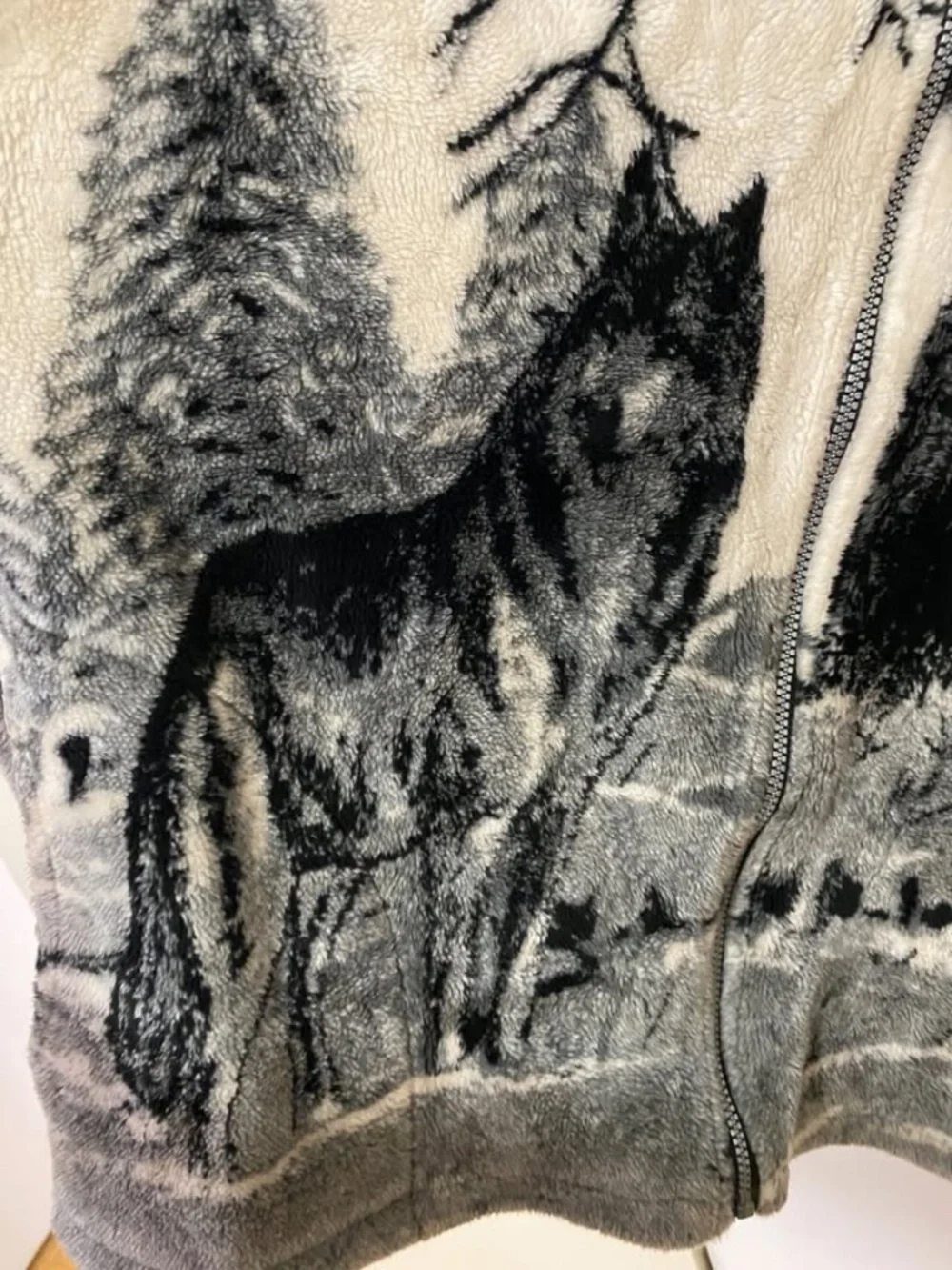 Vintage Wolf Yukon Fleece Zip Up Sweater - Picture 5 of 6